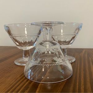 Hearth and Hand glass Dessert Pedestal Bowl 3 Pack